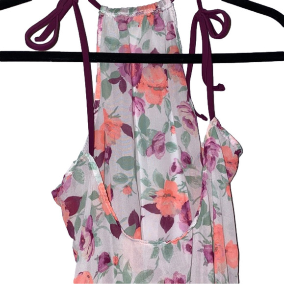 Betsey Johnson Sheer Floral Swimwear Cover-Up - Picture 4 of 7